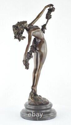 Statue Sculpture Nue Danseuse Sexy Style Art Deco Style Art Nouveau Bronze massi