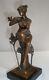 Statue Sculpture Oiseau Demoiselle Nue Style Art Deco Style Art Nouveau Bronze M