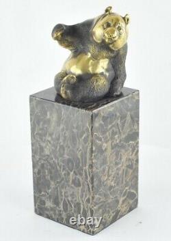 Statue Sculpture Panda Animalier Style Art Deco Style Art Nouveau Bronze massif