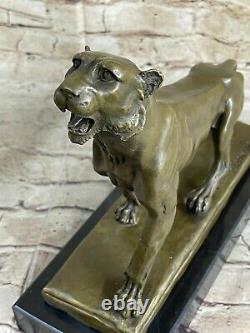 Statue Sculpture Panthère Faune Art Déco Style Art Nouveau Style Bronze Figurine