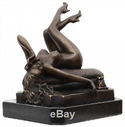Statue érotisme art téléphone de bronze sculpture figurine 23cm
