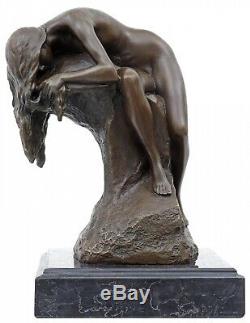 Statue femme érotisme art de bronze sculpture figurine 17cm