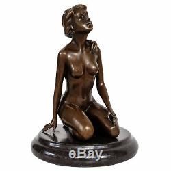 Statue femme érotisme art de bronze sculpture figurine 22cm