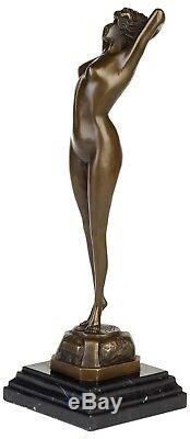 Statue femme érotisme art de bronze sculpture figurine 42cm