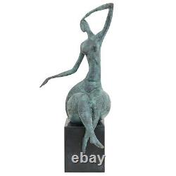 Statue femme érotisme art de bronze sculpture figurine 42cm