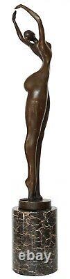 Statue femme érotisme art de bronze sculpture figurine 48cm