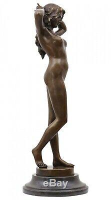 Statue femme érotisme art de bronze sculpture figurine 78cm