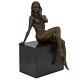 Statue Femme érotisme Arte De Bronze Sculpture Figurine 25cm