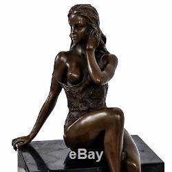 Statue femme érotisme arte de bronze sculpture figurine 25cm