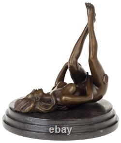 Statue femme érotisme nu art de bronze sculpture figurine 20cm