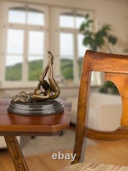 Statue femme érotisme nu art de bronze sculpture figurine 20cm