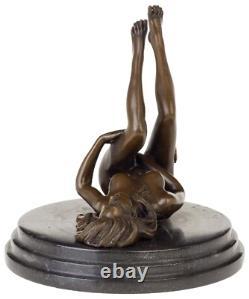 Statue femme érotisme nu art de bronze sculpture figurine 20cm