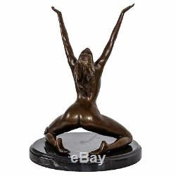 Statue femme l'érotisme l'art de bronze sculpture figurine 25cm