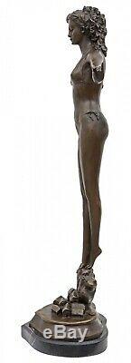 Statue l'érotisme l'art bikini de bronze sculpture figurine 71cm