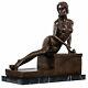 Statue L'érotisme L'art Femme De Bronze Sculpture Figurine 33cm