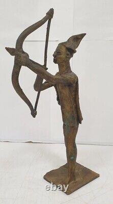 Statue sculpture bronze signé mamadou dlg Dermé Morou Burkina Faso art africain