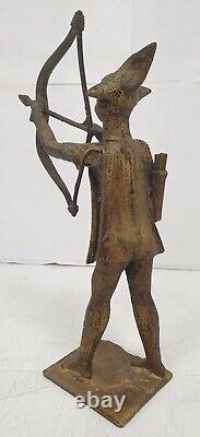 Statue sculpture bronze signé mamadou dlg Dermé Morou Burkina Faso art africain