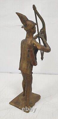 Statue sculpture bronze signé mamadou dlg Dermé Morou Burkina Faso art africain