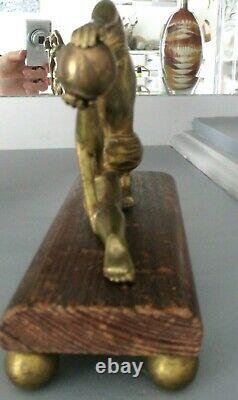 Statue sculpture figurine danseuse au ballon Nue Art Deco Bronze doré TBE 1930