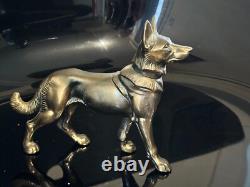 Statuette chien bronze vintage 20? Cm déco art animalier rare