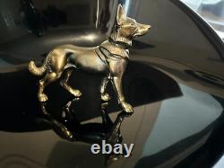 Statuette chien bronze vintage 20? Cm déco art animalier rare