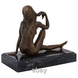 Statuette de femme nue style ancien/art déco Sculpture en bronze