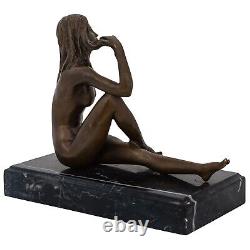 Statuette de femme nue style ancien/art déco Sculpture en bronze