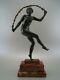 Statuette Sculpture Bronze Art Deco Danseuse Nue Signé Joe Descomps (1829-1950)