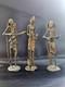 Statuettes Africaines Bronze Massif (x3) Sculpture Art Tribal Artisanat Cire