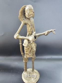 Statuettes Africaines Bronze Massif (x3) Sculpture Art Tribal Artisanat Cire