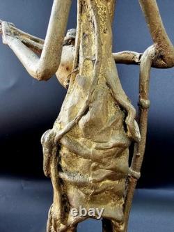 Statuettes Africaines Bronze Massif (x3) Sculpture Art Tribal Artisanat Cire