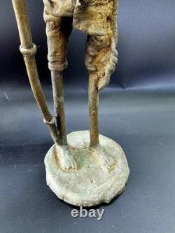 Statuettes Africaines Bronze Massif (x3) Sculpture Art Tribal Artisanat Cire