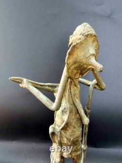 Statuettes Africaines Bronze Massif (x3) Sculpture Art Tribal Artisanat Cire