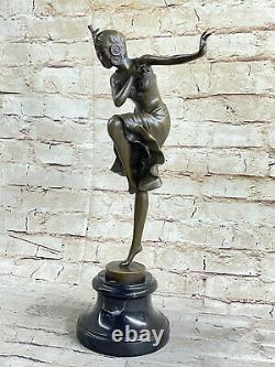 Style Art NouveauChiparusBreloque Danseuse Musée Qualité Bronze Sculpture