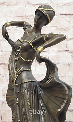 Style Vintage Art Nouveau Bronze Statue Chiparus Sculpture'Lost' Cire Décor