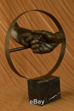 Superbe Abstrait Contemporain Pure Bronze Sculpture Moderne Art par Figurine