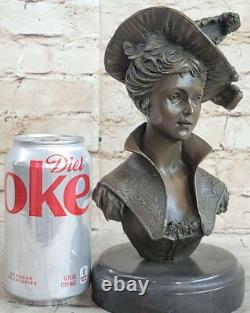 Superbe Et Rare Sculpture En Bronze Art Déco Nouveau Iris De Gerome À Vendre