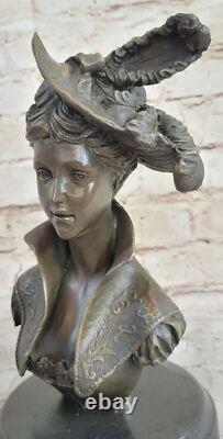 Superbe Et Rare Sculpture En Bronze Art Déco Nouveau Iris De Gerome À Vendre