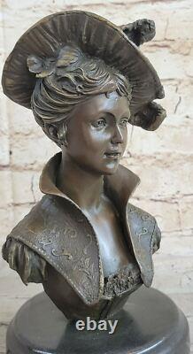 Superbe Et Rare Sculpture En Bronze Art Déco Nouveau Iris De Gerome À Vendre