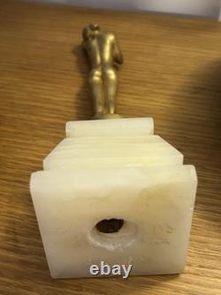 Superbe Sculpture En Bronze Signée Loiseau Rousseau, Art Nouveau