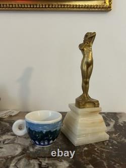 Superbe Sculpture En Bronze Signée Loiseau Rousseau, Art Nouveau