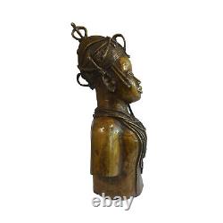 Tête Buste Ife Sculpture en Bronze Art Africain Nigéria Art Africain