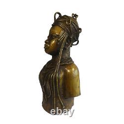 Tête Buste Ife Sculpture en Bronze Art Africain Nigéria Art Africain