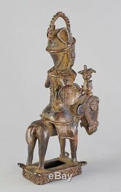 Très joli cavalier Statue Bronze du BENIN African Tribal Art Africain sculpture