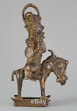Très joli cavalier Statue Bronze du BENIN African Tribal Art Africain sculpture