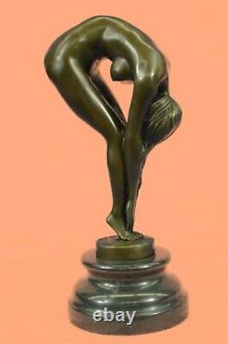 Véritable Milo Chair Fille Flexion 100% Bronze Art Déco Fonte Masterpiece