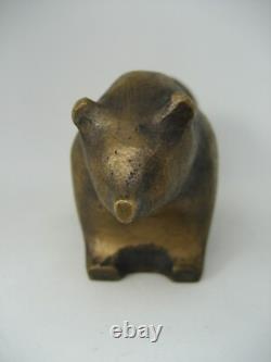 Vieux Klaus Börner Art Design Bronze Ours Sculpture Abruzzenbär Avec Signature