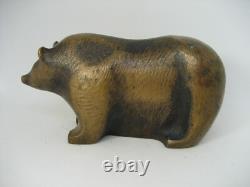 Vieux Klaus Börner Art Design Bronze Ours Sculpture Abruzzenbär Avec Signature