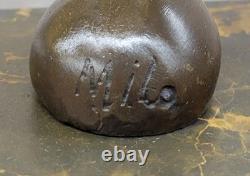 Vintage Bronze Sculpture Abstrait Mi Siècle Moderne Nu Moderniste Art Solde Nr
