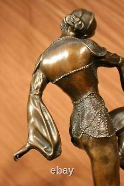 Vintage Grand Art Déco Danseuse Dimitri Chiparus Bronze Sculpture Signée Statue